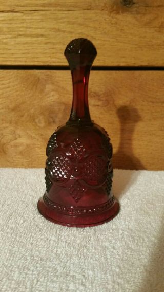 Bell Avon Ruby Red Glass Cape Cod Large 7 " Tall 3.  5 " Dia Vintage