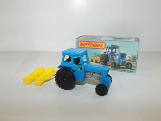 Matchbox S/f No.  46 - C Ford Tractor And Harrow Blue,  Bright Yellow Interior Mib