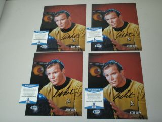 William Shatner Signed 8x10 Photo Star Trek Captain Kirk Autograph Beckett A