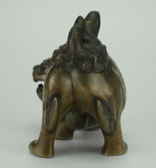 Antique Japanese Chinese Bronze Foo Dog Lion Censer Incense Burner 19th C 3