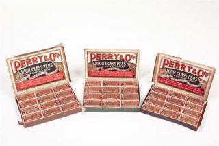 36 X Vintage " Perry & Co.  S.   High Class Pens " Nibs In Boxes.  76