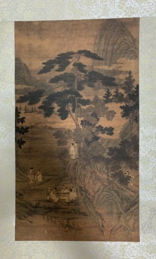 Chinese Antique Scroll Painting On Paper.