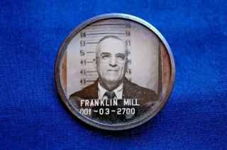 Vintage Photo Id Employee Badge,  Franklin Mill