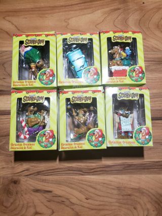 6 Vintage Scooby - Doo Christmas Ornaments Trevco Cartoon Network/ Warner Bros.