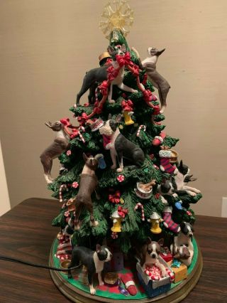 The Danbury Rare Boston Terrier Christmas Tree Dog