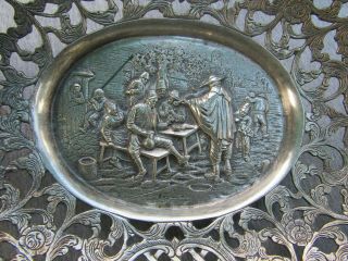 Large Antique Dutch Silver plated Fruit bowl 2