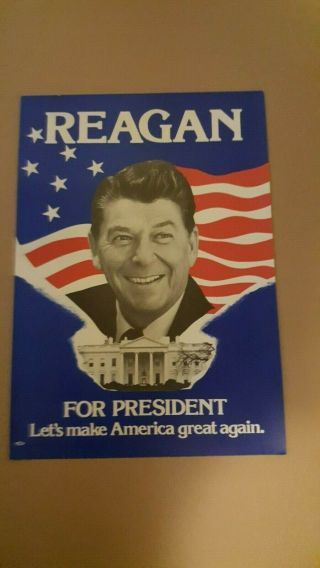 1980 Ronald Reagan For President Campaign Poster