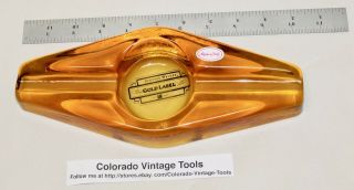NOS Johnnie Walker “Gold LABEL” Cigar Amber Colored Glass Ashtray / $8 to Ship 2