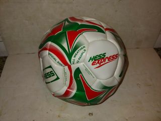Vintage Hess Express 32 Panel Soccer Ball,  Official Size 5,  Red,  Green
