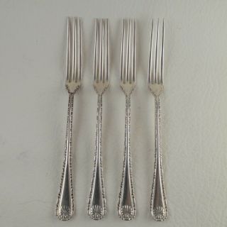Princess (1901) By Rogers / Oneida Silverplate Set Of 4 Berry Strawberry Forks