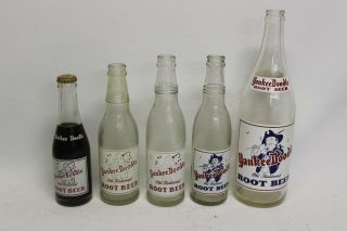 5 Yankee Doodle Root Beer Soda Bottles,  Los Angeles,  Ca Portland,  Or