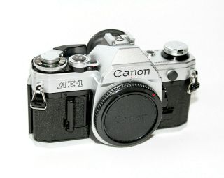 Canon Ae - 1 35mm Slr Film Camera Body Vtg,  Manuals & Battery