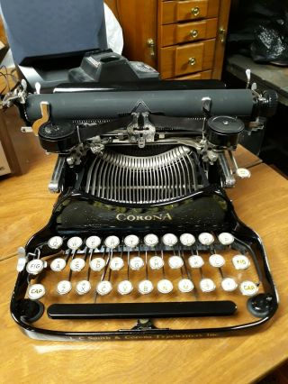 L.  C.  Smith Corona Folding Portable Typewriter 1937