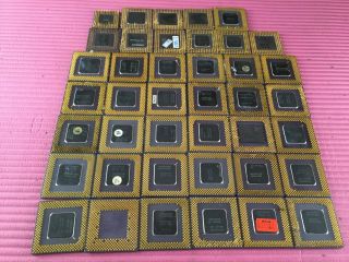 2 Lb 6 Oz Intel,  Amd And Other Vintage Ceramic Cpu For Gold Scrap Recovery