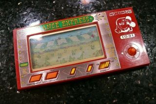 Tomy Micky Mouse Vintage Electronic Handheld Video Game And Watch✨orange Expres✨