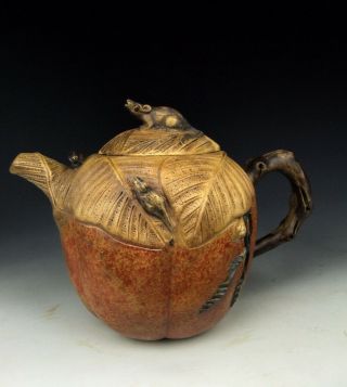 Chinese Antique Yixing Kiln Zisha Pottery Tea Pot Dakt00010