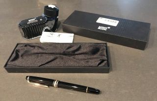 Mont Blanc Meisterstuck Classic Fountain Pen 144 - M 14k With Ink
