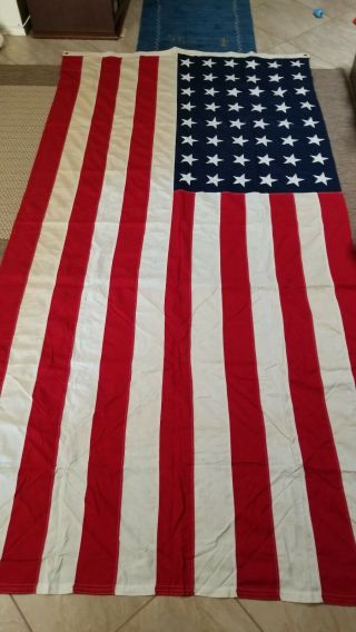 48 Star Us Flag Valley Forge Wwii 5 X 9.  5 Casket Flag Ww2 Usa Stiched Stars