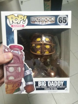 Funko Pop Bioshock Big Daddy 6 Inch Rare 65 Vaulted With Bonus