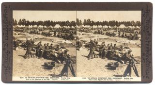 Ww1 Australian Victoria - Broadmeadows Military Camp 2 - Rose Stereoview C1914