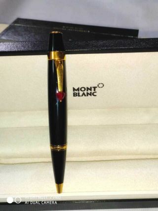 Mont Blanc Boheme Ballpoint Pen Ruby Gold Plated Packing 3