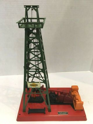 Vintage 14 " Tall Lionel Trains 455 Oil Derrick & Pumper O Scale