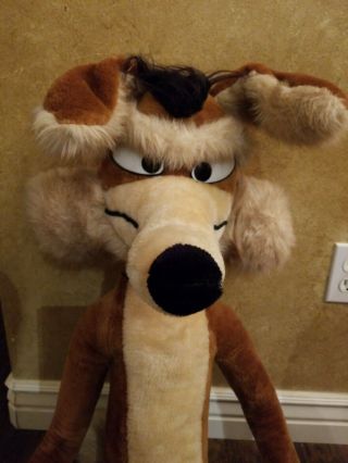 Vintage Wile E Coyote Large Plush Stuffed Warner Bros.  1971 Mighty Star Canada 3