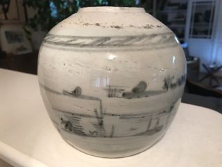 Antique Chinese Qing Dynasty Ginger Jar Asian Pottery