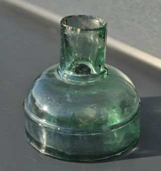 19th Cen Imperial Russia Scarce Type Rough Glass Ink Bottle Interesting Shape