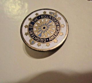 Vintage Dar Daughters Of The American Revolution Sterling Silver Numbered Pin