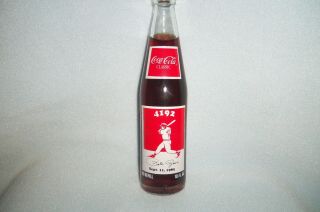 Coca - Cola 10 Oz Tall Commemorative Bottle 1987 13th Convention Pete Rose
