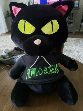 Busch Gardens Halloween Howl O Scream Plush Black Cat In Hoodie 18  Htf