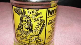 Kickapoo Indian Sagwa Apothecary Jar W/ Lid 9 " X 3 3/4 " Roots Herbs & Barks
