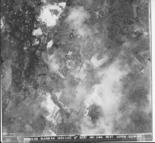 Uss Navy Wwii June 15 1944 Iwo Jima Aerial Recon 9x9 Photo 50 Inland
