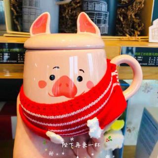 China 2019 Starbucks Chinese Year Sweater Pig 12oz Mug 2