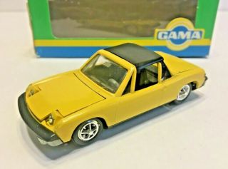 Gama 1/43 Scale Diecast Model Yellow Vw - Porsche 914 (9820)