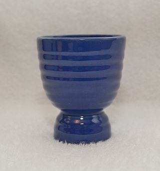 Vintage Bauer Pottery Ringware Ring Egg Cup - Blue Scarce