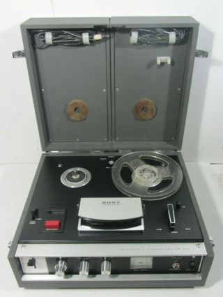 Vintage Sony Tc - 230 Solid State 3 Head Stereo Center Tapecorder Reel To Reel