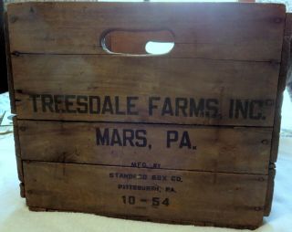 1954 Treesdale Farms Mars,  Pennsylvania Equestrian Horse Riding Wooden Box/crate