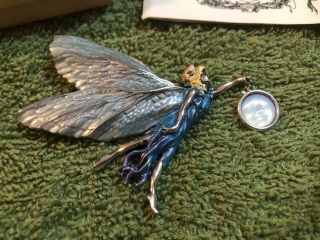 Kirks Folly Blue Moon Fairy Pin Signed