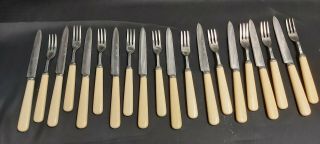 An Antique 20 Piece Cutlery Set By The Famous Mappin And Webb.  Collectable.