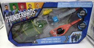 " Thunderbirds Are Go " 4 Piece Vehicle Set T - Birds 1,  2,  3,  & 4 Very Scarce
