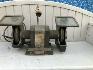 Vintage Sears Craftsman Industrial Rated Cast Metal 1/2 Hp Bench Grinder