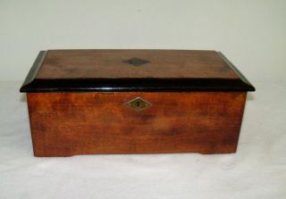 Smaller Late 1800s Swiss Cylinder Music Box With 6 Airs -