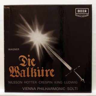 Set 312/6 - Georg Solti,  Nilsson,  Hotter - Wagner Die Walkure Decca 5xlps Ex,