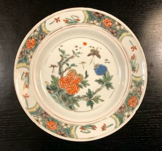 A Chinese Famille Vert Plate,  D.  21.  5 Cm,  Kangxi Period
