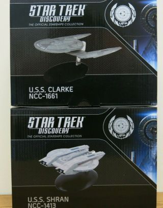 Eaglemoss Star Trek Discovery Uss Clarke,  Uss Shran,  Magazines