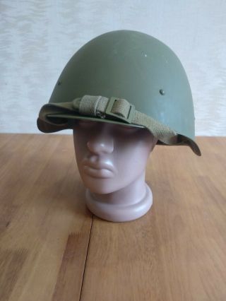 Russian Military Soviet Army Wwii Ssh40 Type Steel Helmet Number