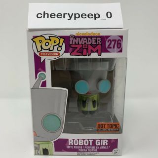 Funko Pop Television Nicelodeon Invader Zim Robot Gir Hot Topic Exclusive 276