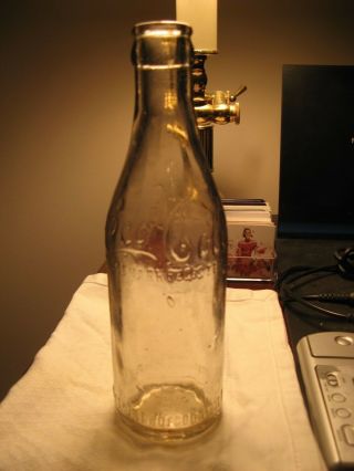 Very Early Coca - Cola Bottle,  Conyers,  Georgia,  Straight Sided Clear Glass,  1908